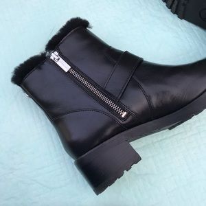 Michael Kors Black Lugged Boots
